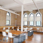 White roller shades for college