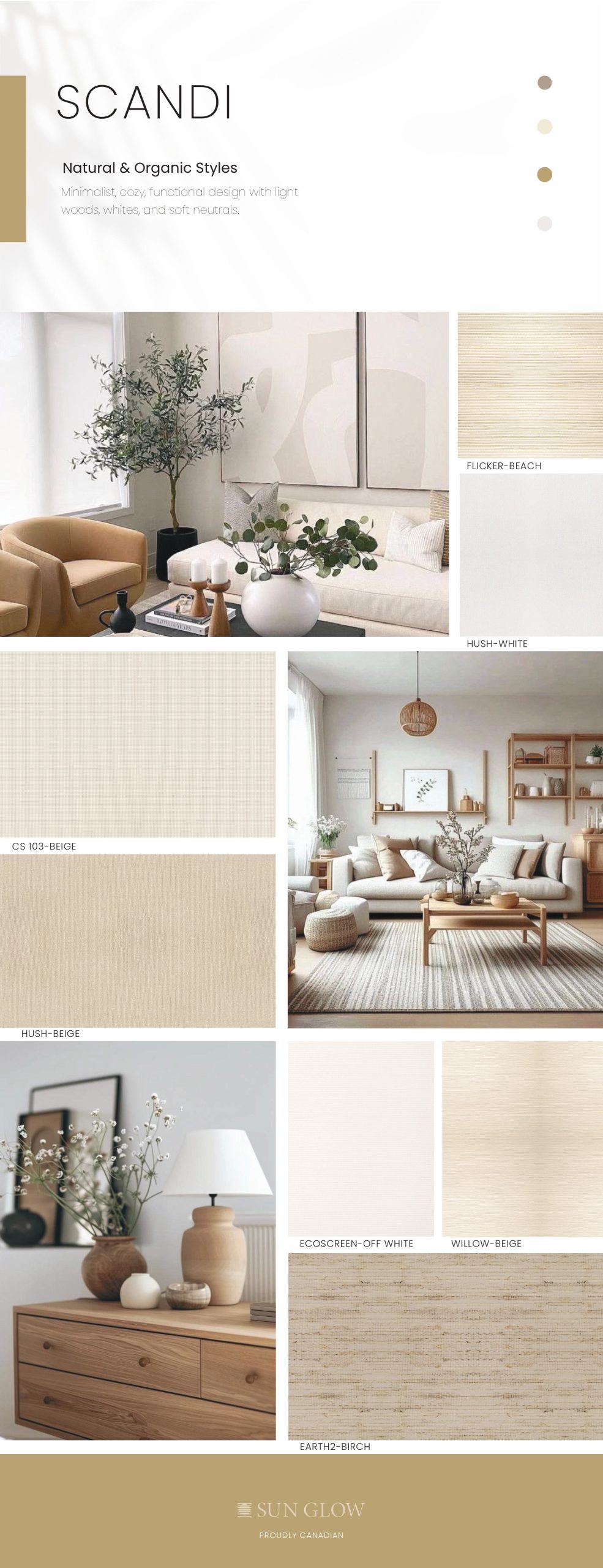 Sun Glow Mood Board - SCANDI theme