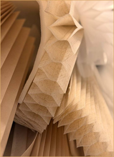 Close up on fabrics for Folded Air