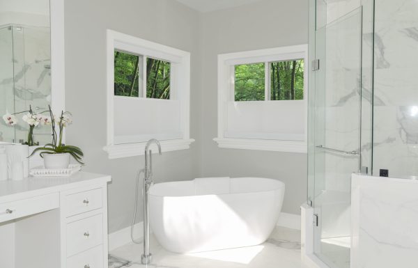 Motorized shades on a tall window